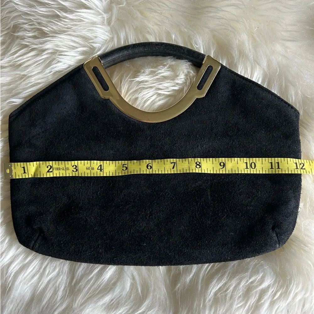 Vintage suede art deco clutch - Picture 2 of 5